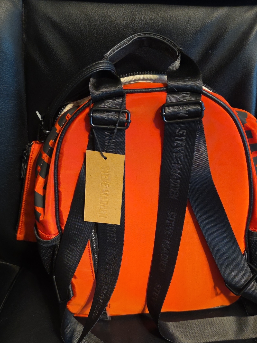 Steve Madden Red Nylon Backpack with Pouch - Picture 3 of 3